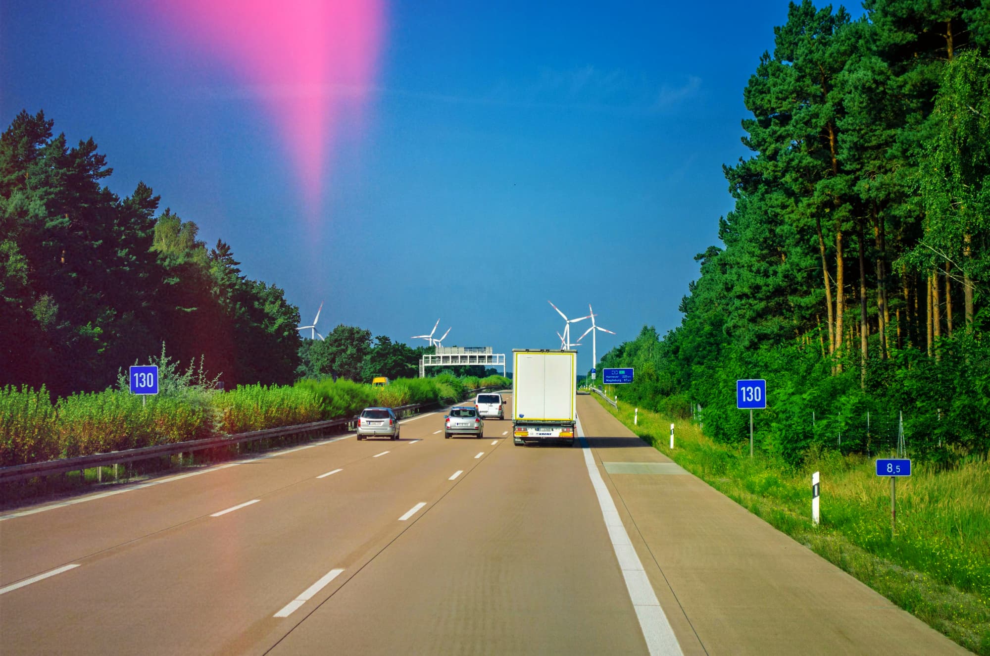 Advanced GPS tracking system for car fleets from above Car tracking systems providing aerial view of fleet vehicles on highway for real-time monitoring